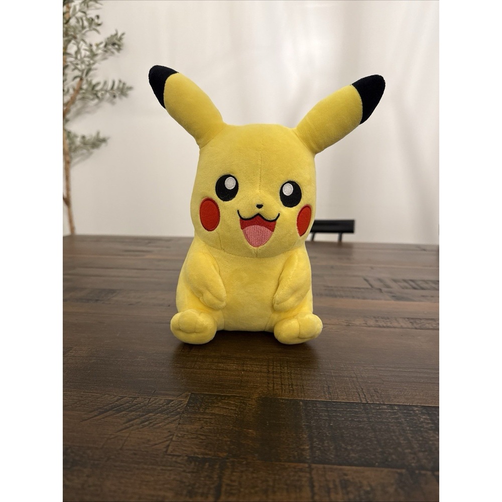 10" Pokemon Pikachu Plush Game Freak Japanese Tag Stuffed Animal Yellow EUC